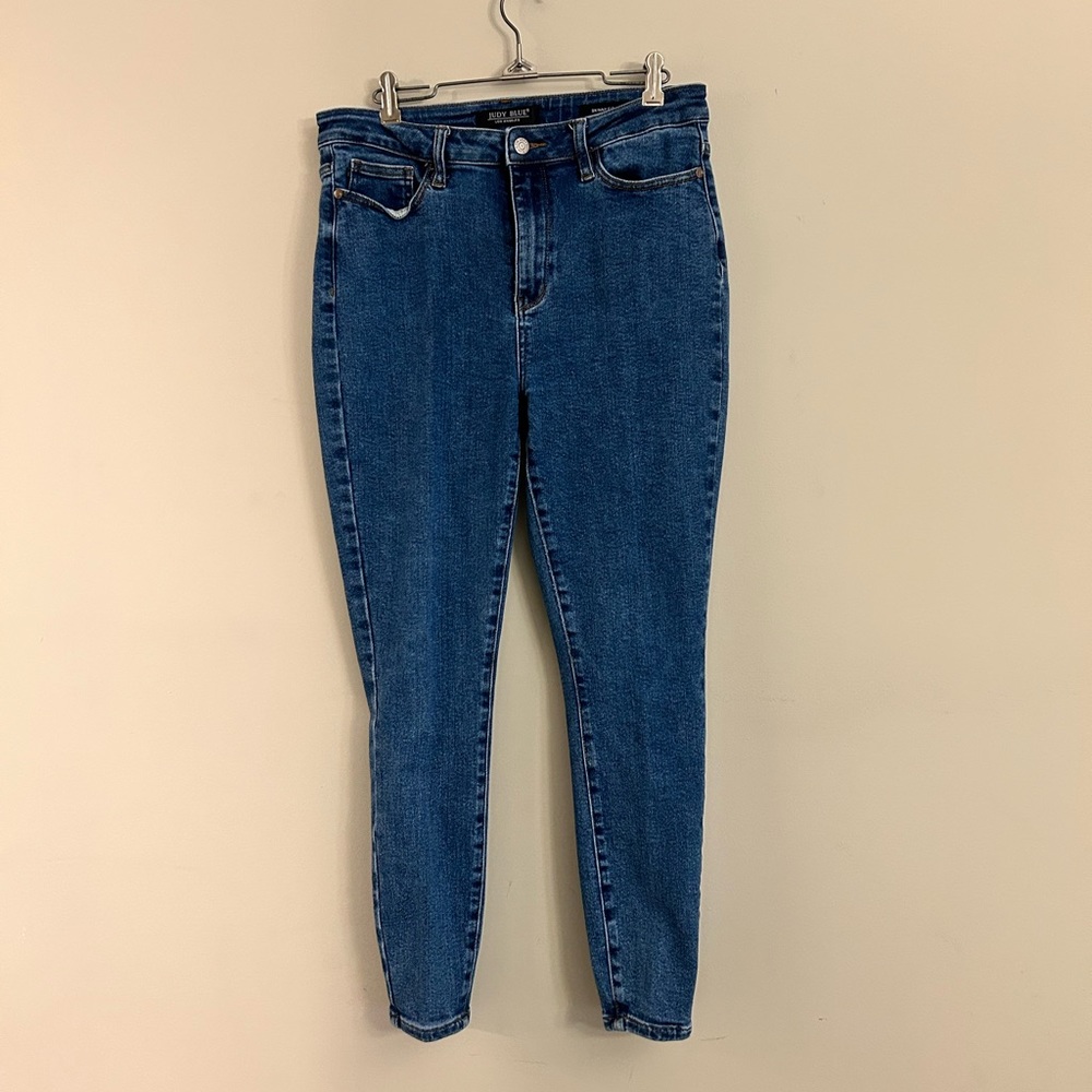 Judy Blue Jeans Womens 11/30 Skinny Fit Medium Wash Mid Rise Stretch Denim Pants
